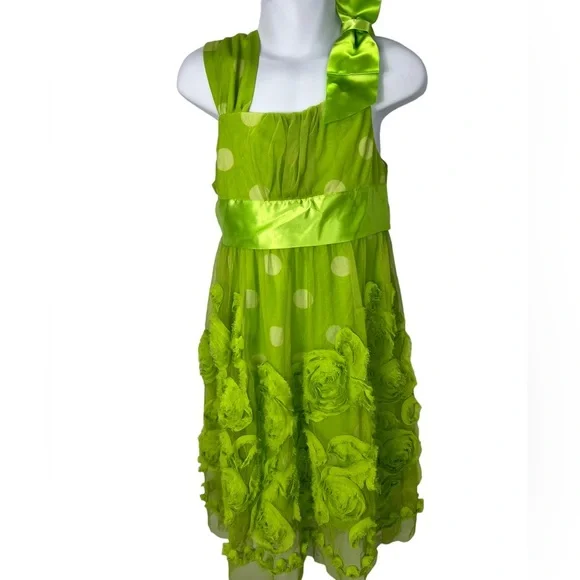 Bonnie Jean | Dresses | Bonnie Jean Girls Youth Lime Green Sleeveless Lined  Dress Size 8 | Poshmark